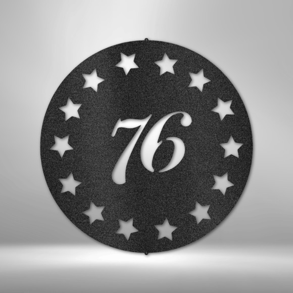 Old School 76 Steel Sign Laser Cut Powder Coated Home & Office Metal Wall Decor